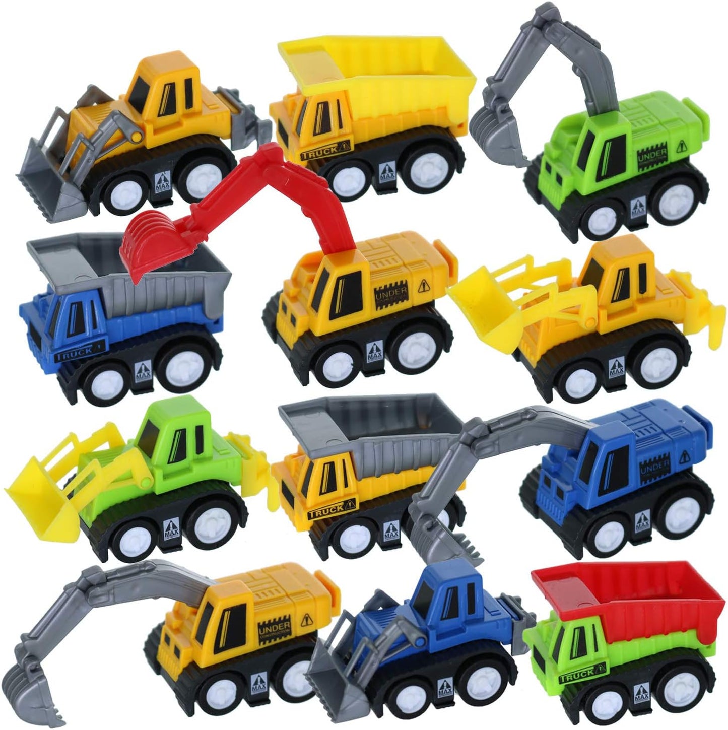 GIFTEXPRESS Mini coches de juguete de construcción extraíbles (paquete de 12)