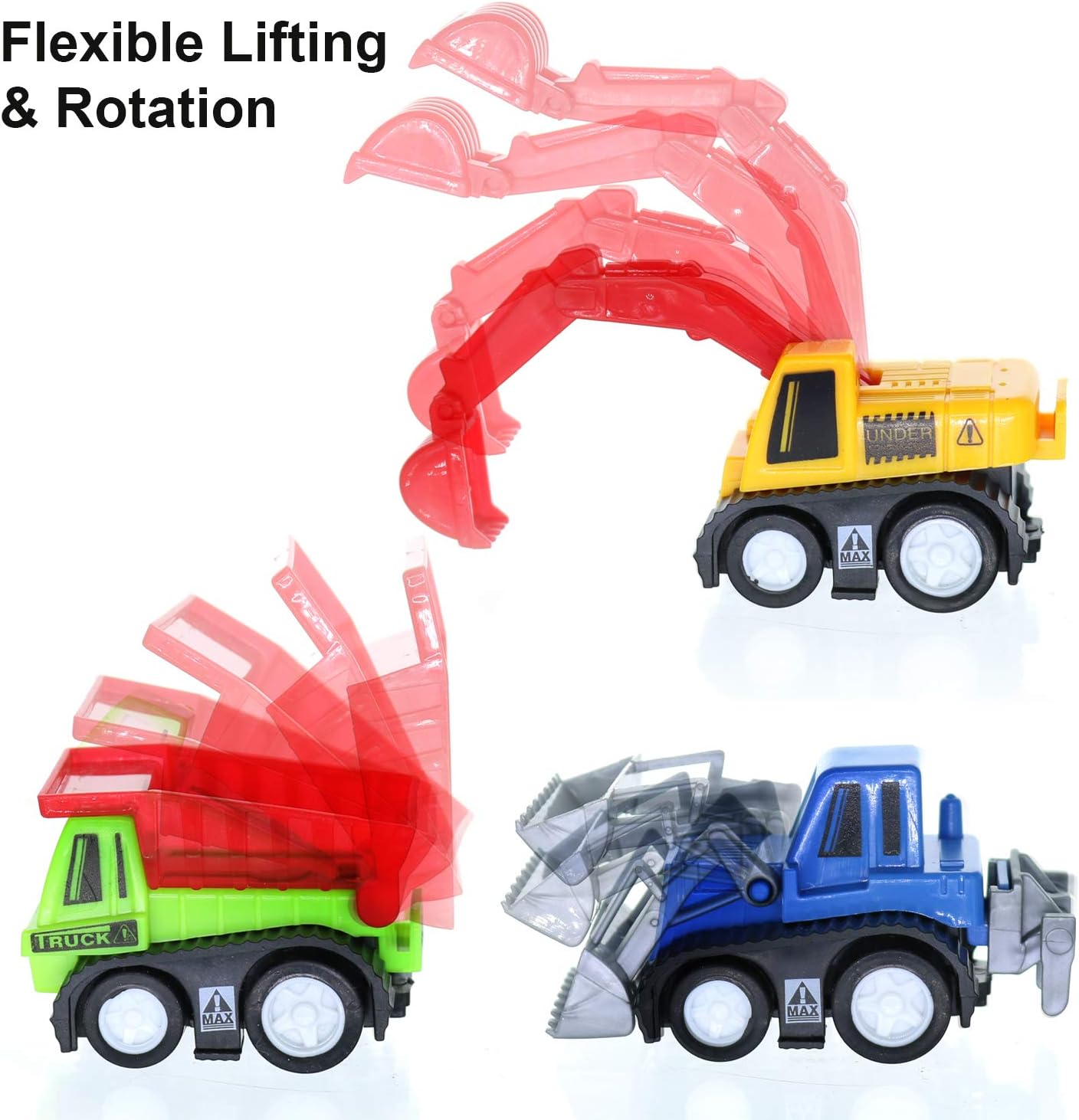 GIFTEXPRESS Mini coches de juguete de construcción extraíbles (paquete de 12)