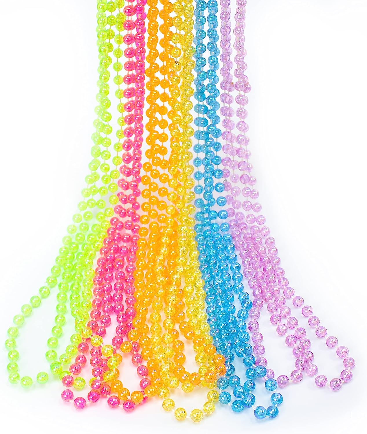 GIFTEXPRESS Collar de cuentas Mardi Gras de 33" y 7 mm (paquete de 12)