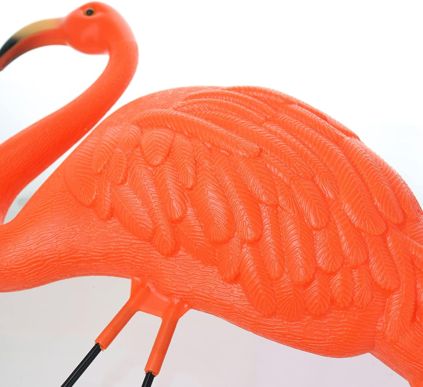 GIFTEXPRESS Thanksgiving Flamingos, Orange Flamingos for Halloween Lawn Ornaments, Fall Décor, Plastic Flamingo Garden Yard Stakes (Pack of 2)