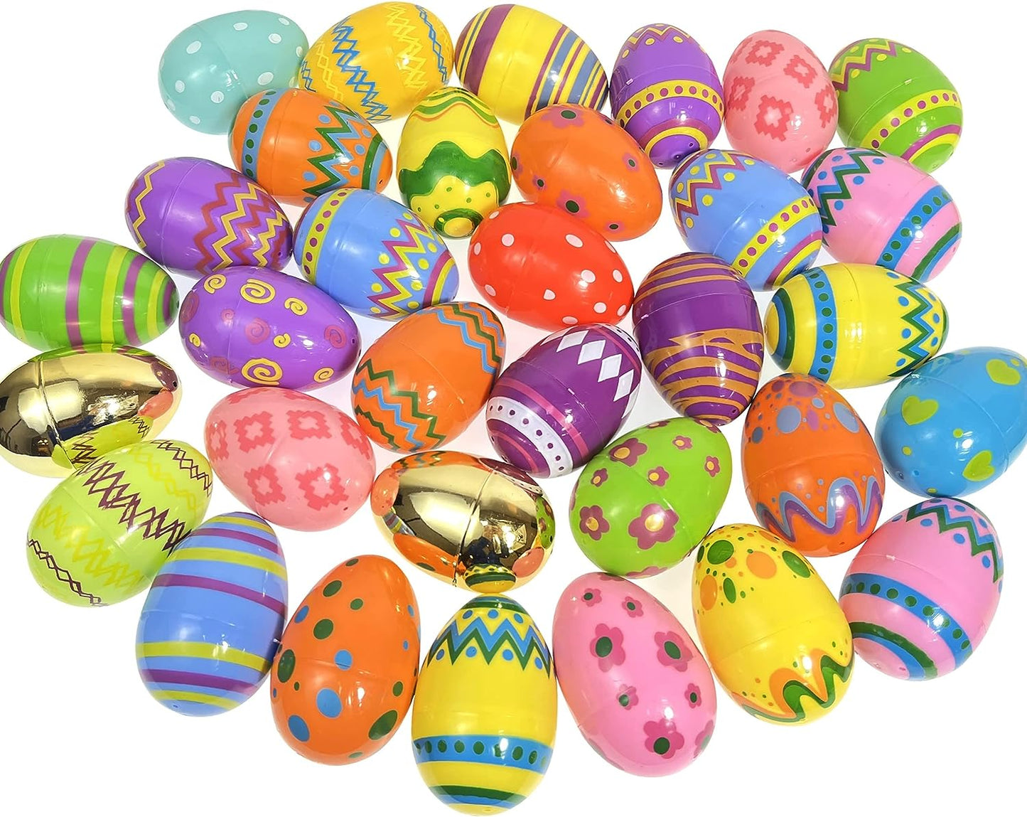 GIFTEXPRESS Patrón Impreso Huevos de Pascua de Plástico Vacío