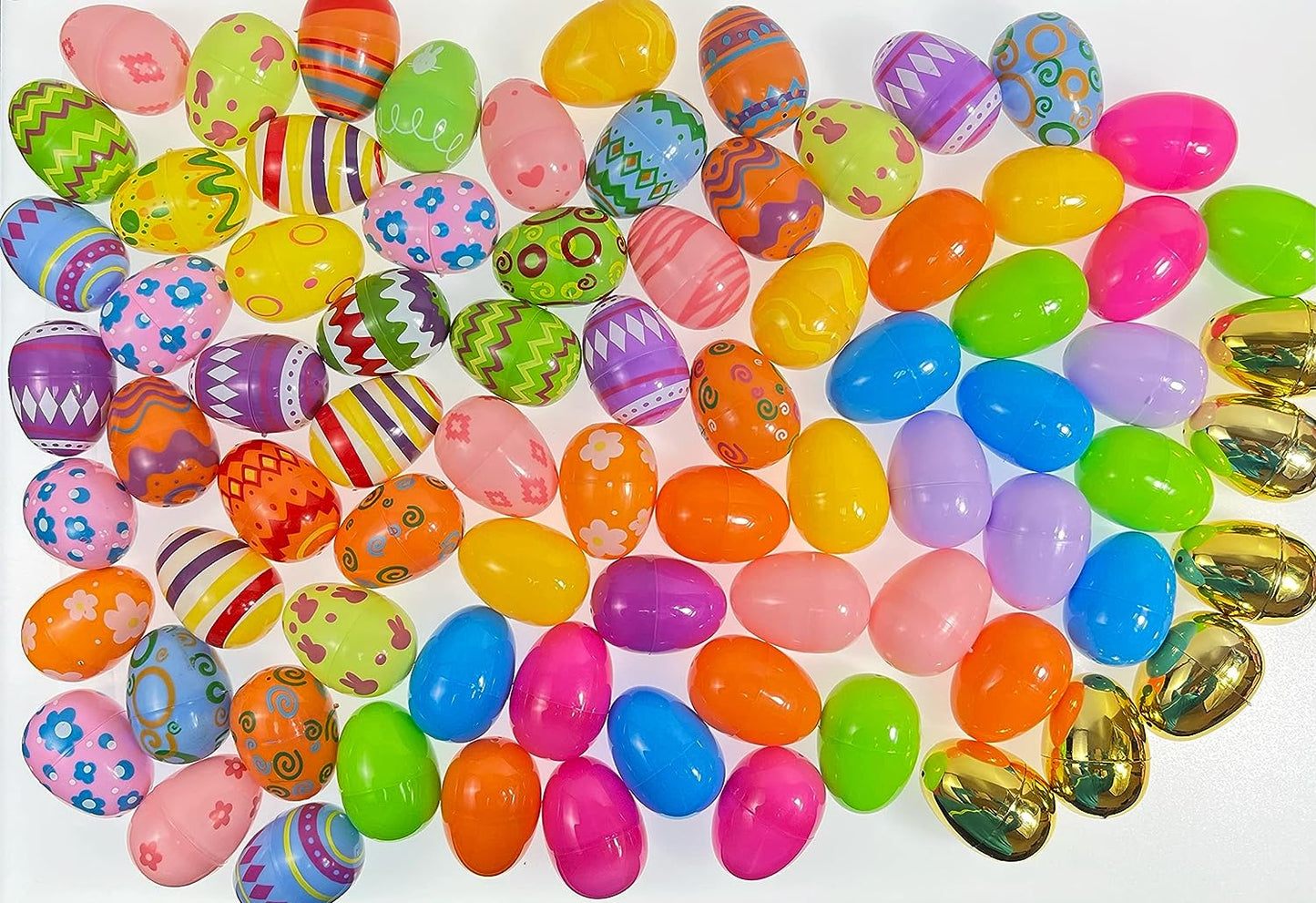 GIFTEXPRESS Patrón Impreso Huevos de Pascua de Plástico Vacío