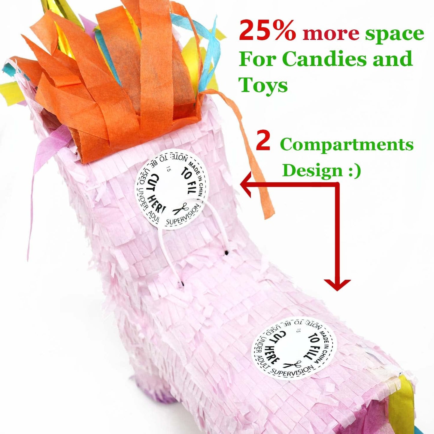 GIFTEXPRESS Piñata de unicornio rosa de 16 pulgadas