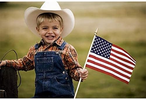 GIFTEXPRESS 4 x 6 pulgadas fabricado con orgullo en Estados Unidos pequeñas banderas americanas