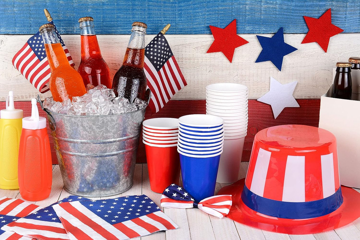 GIFTEXPRESS 4 x 6 pulgadas fabricado con orgullo en Estados Unidos pequeñas banderas americanas