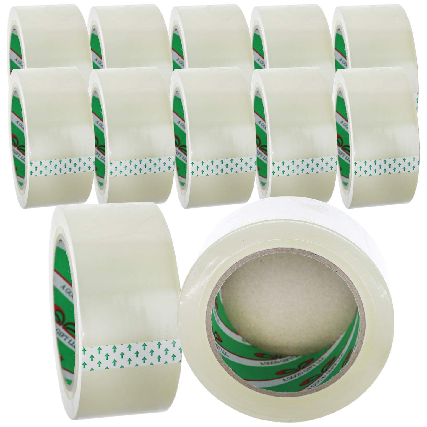 GIFTEXPRESS Cinta de embalaje transparente estándar de 110 yardas x 2"