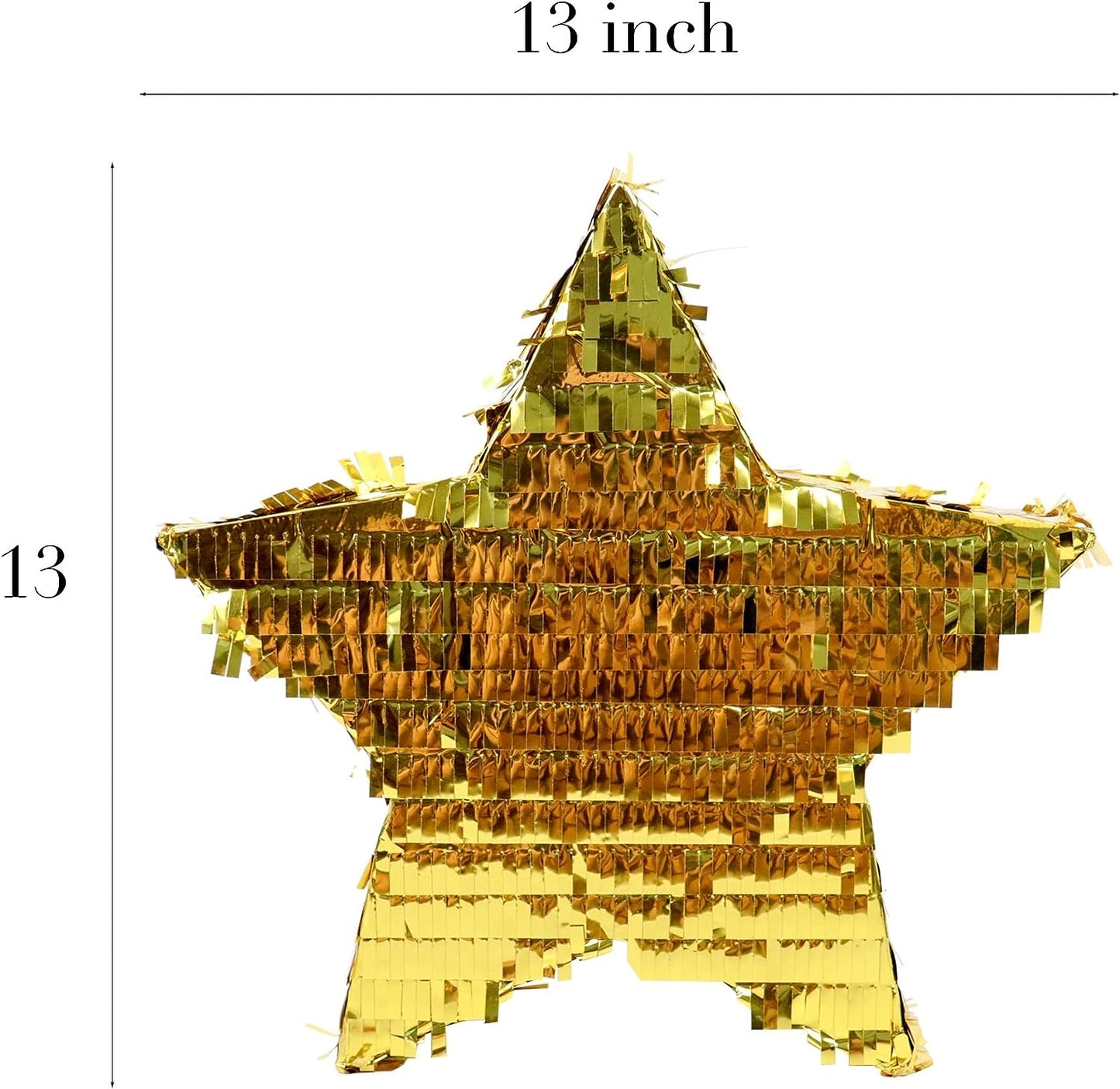 GIFTEXPRESS 13 Inches Celebrity Gold Foil Star Pinata