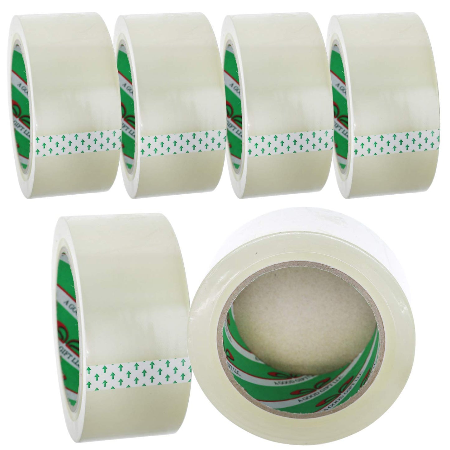 GIFTEXPRESS Cinta de embalaje transparente estándar de 110 yardas x 2"