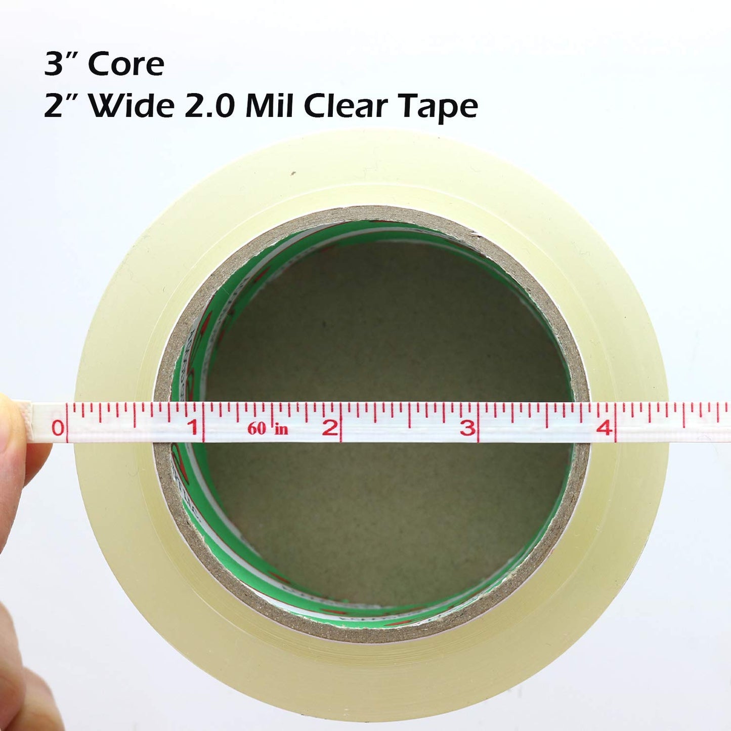 GIFTEXPRESS Cinta de embalaje transparente estándar de 110 yardas x 2"