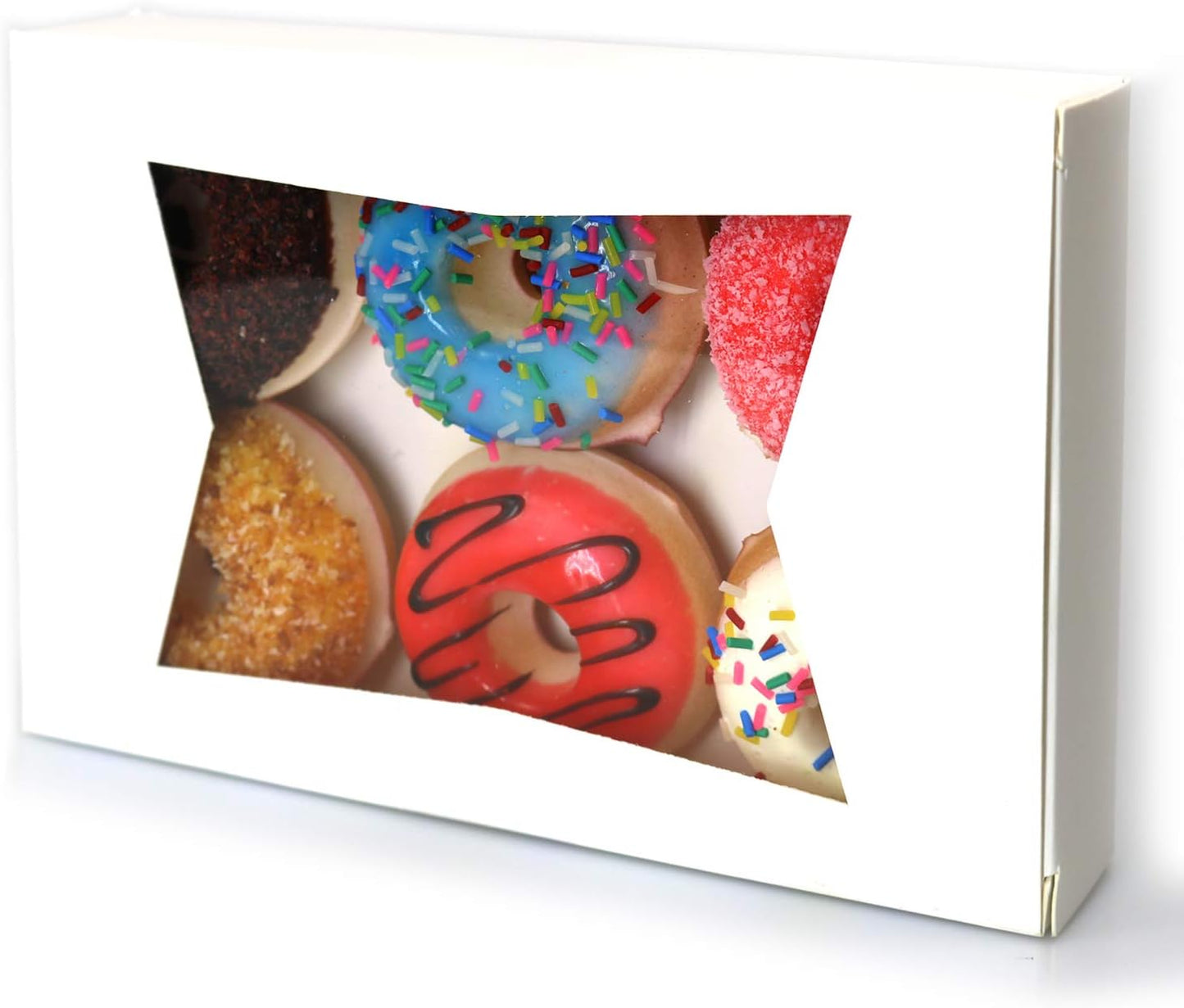 GIFTEXPRESS Donas de juguete artificiales realistas (paquete de 6)