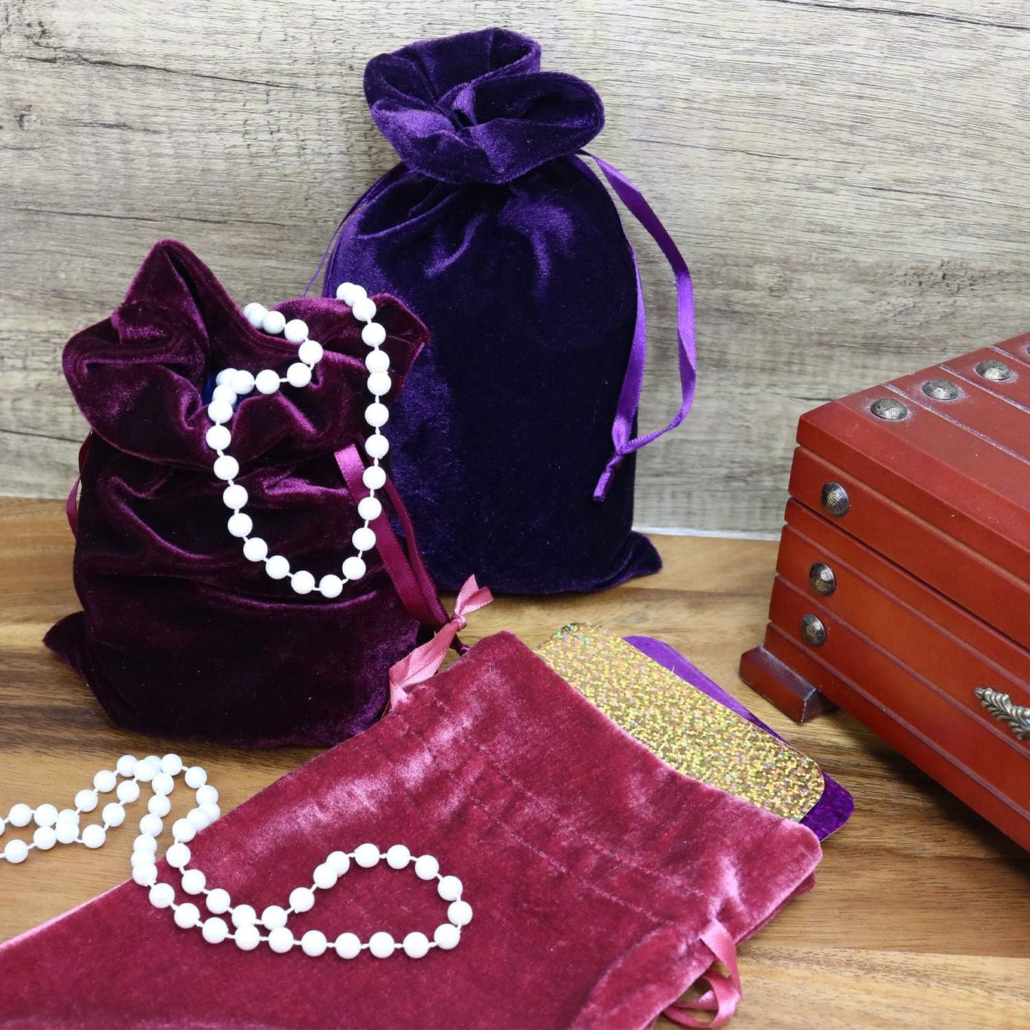 GIFTEXPRESS Bolsa de runas de tarot de terciopelo (paquete de 3)