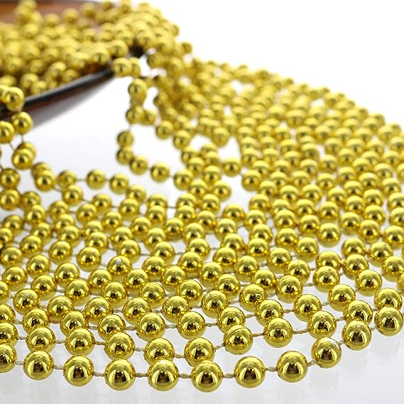 GIFTEXPRESS Collar de cuentas Mardi Gras de 33" y 7 mm (paquete de 12)