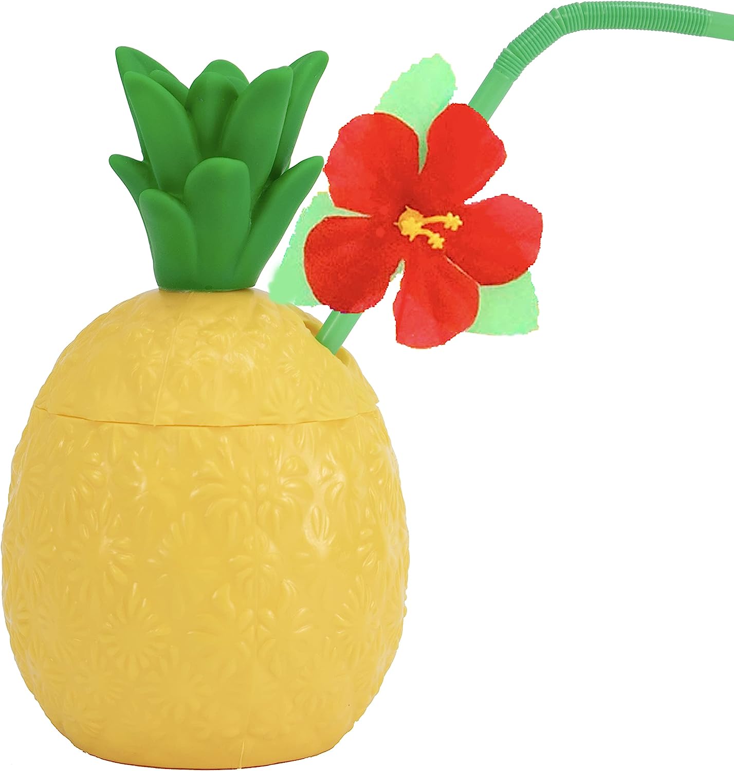 GIFTEXPRESS Plastic Pineapple Cups with Straws