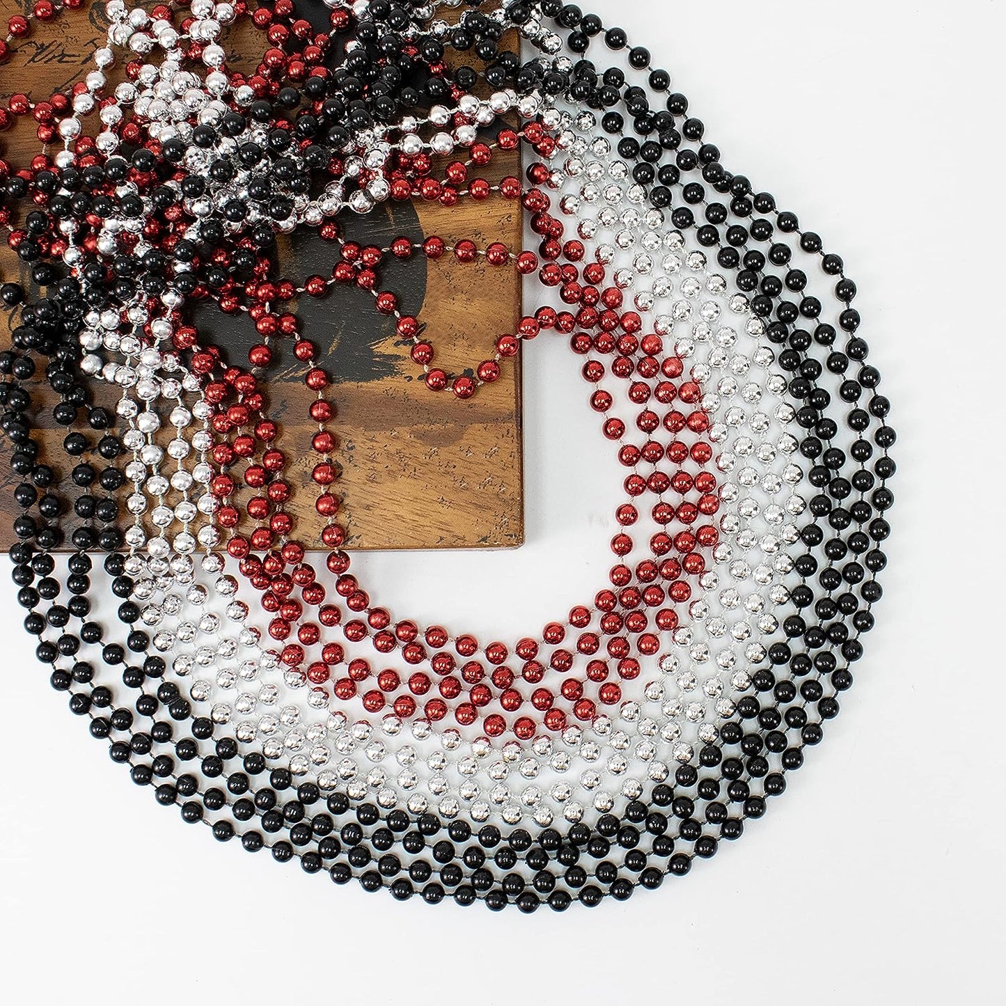 GIFTEXPRESS 33" Mardi Gras Beads Collares (Paquete de 12)