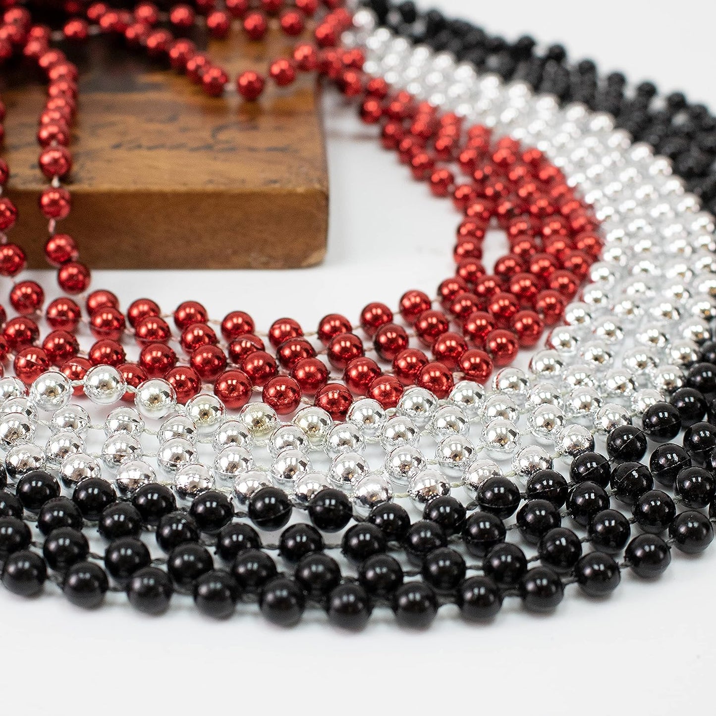 GIFTEXPRESS 33" Mardi Gras Beads Collares (Paquete de 12)