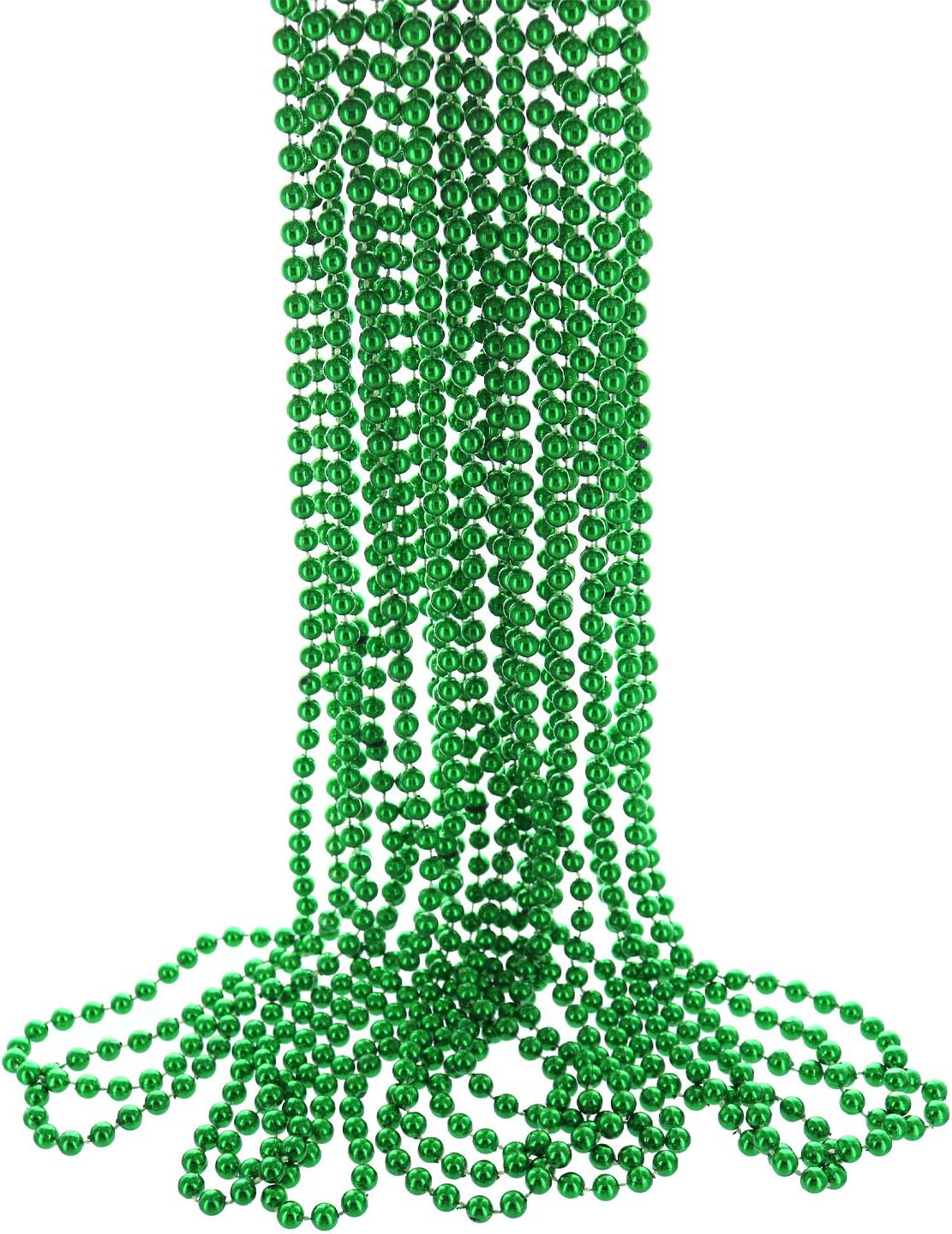 GIFTEXPRESS Collar de cuentas Mardi Gras de 33" y 7 mm (paquete de 12)