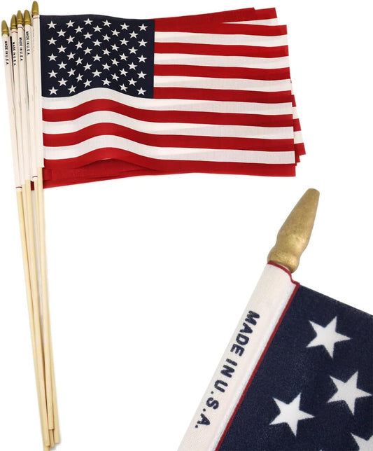GIFTEXPRESS Bandera estadounidense de 12 x 18 pulgadas, fabricada con orgullo en EE. UU. 