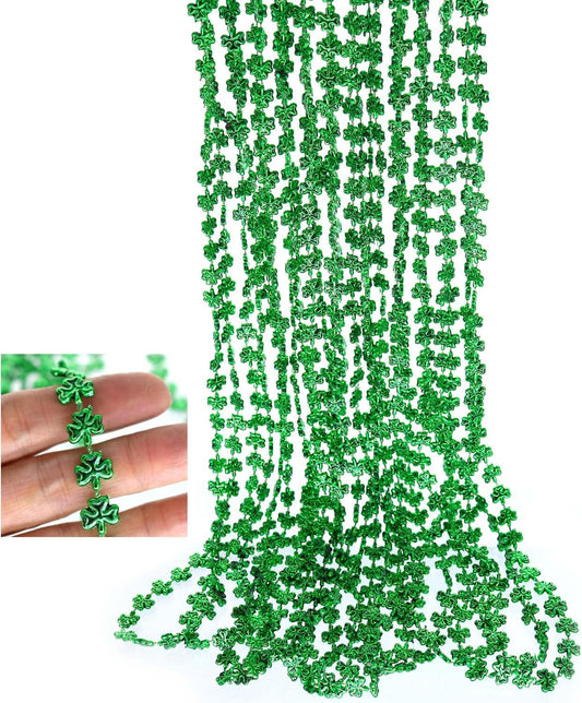 GIFTEXPRESS 33" St. Patrick's Day Shamrock Bead Necklaces