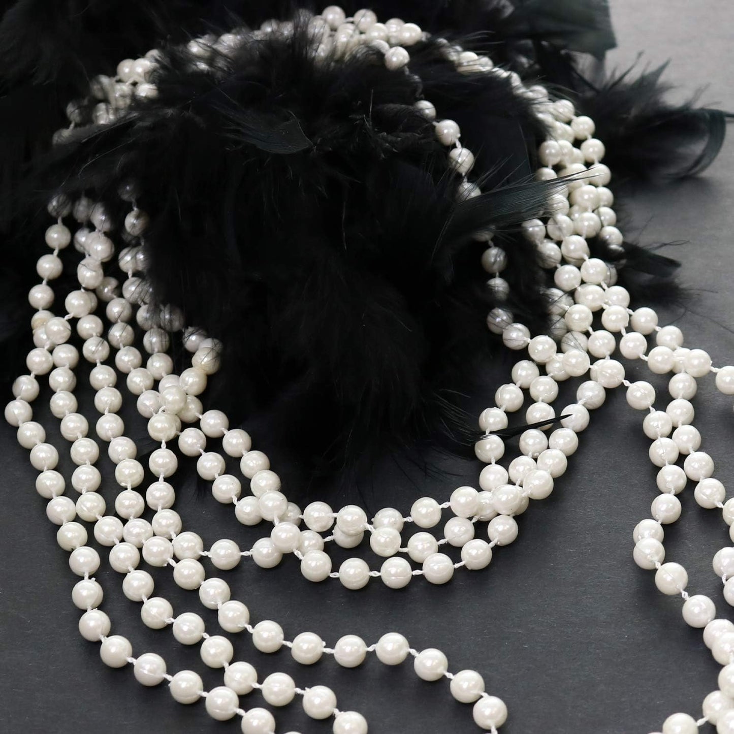GIFTEXPRESS 48" White Pearl Bead Necklaces
