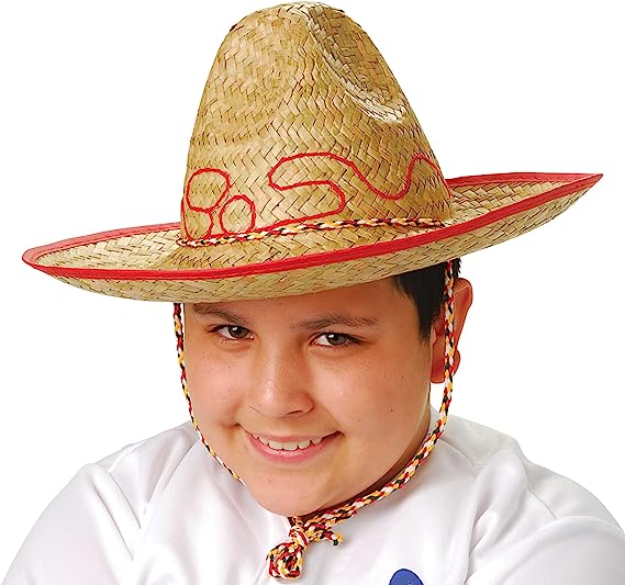 GIFTEXPRESS Child Mexican Sombrero Hat (Pack of 4)