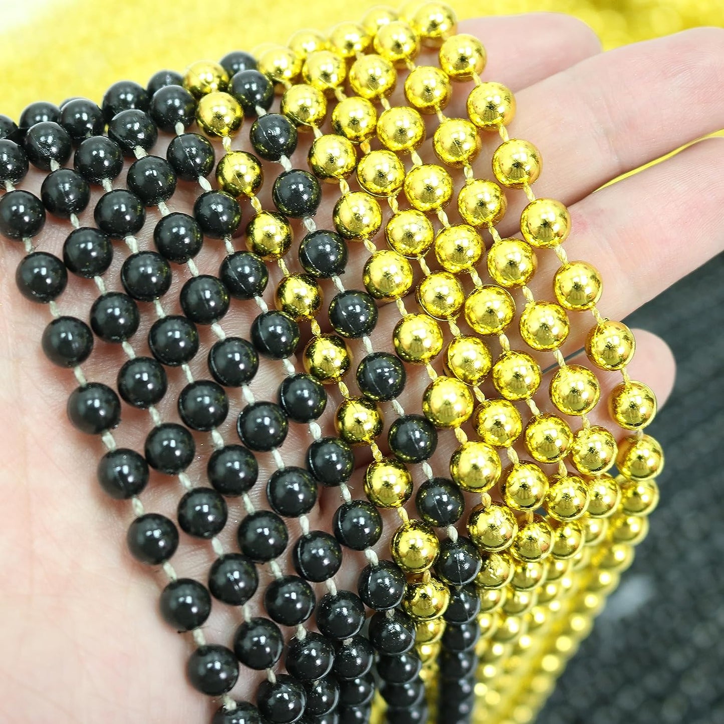 GIFTEXPRESS 72pcs 33" Mardi Gras Beads Bulk, Mardi Gras Beads Collares 