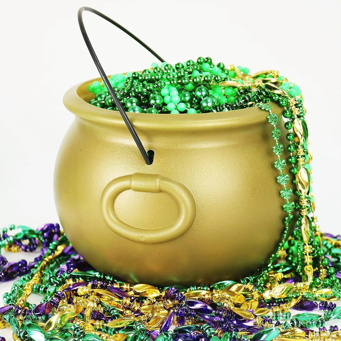 GIFTEXPRESS 8" Cauldron Kettle for St Patrick Day, Mardi Gras