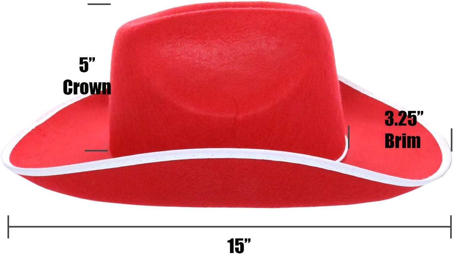 GIFTEXPRESS Adult Felt Cowboy Hat, Western Cowboy Hat