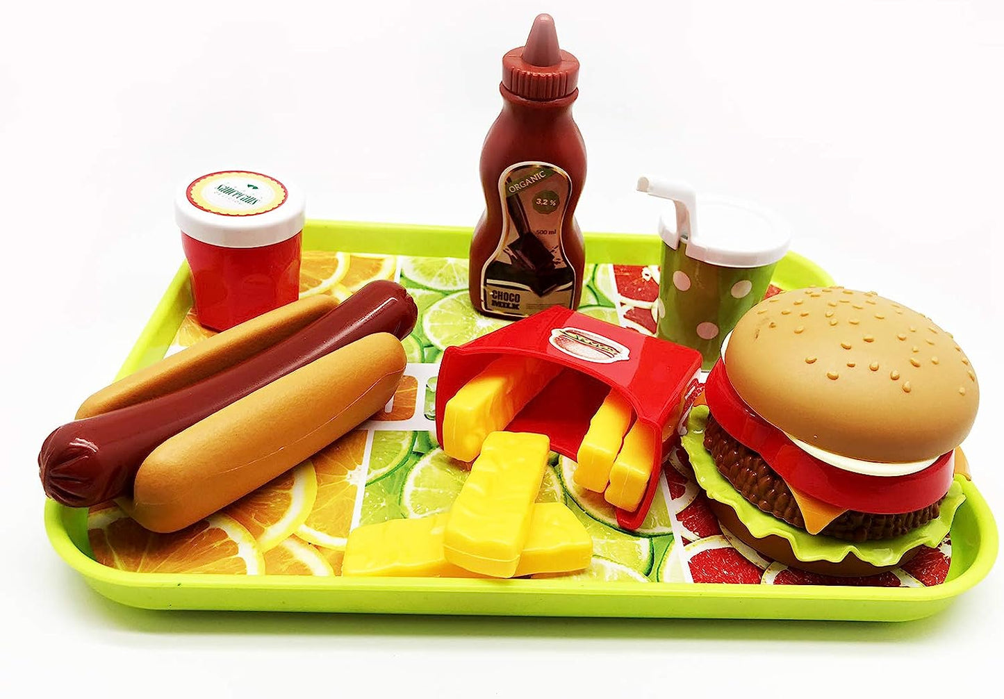 GIFTEXPRESS Burger & Hot Dog Fast Food Cooking Play Set