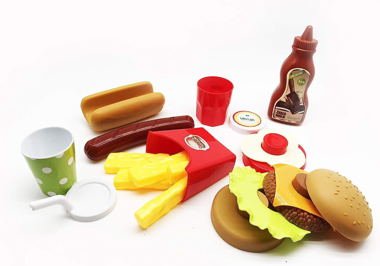 GIFTEXPRESS Burger &amp; Hot Dog Juego de cocina de comida rápida 