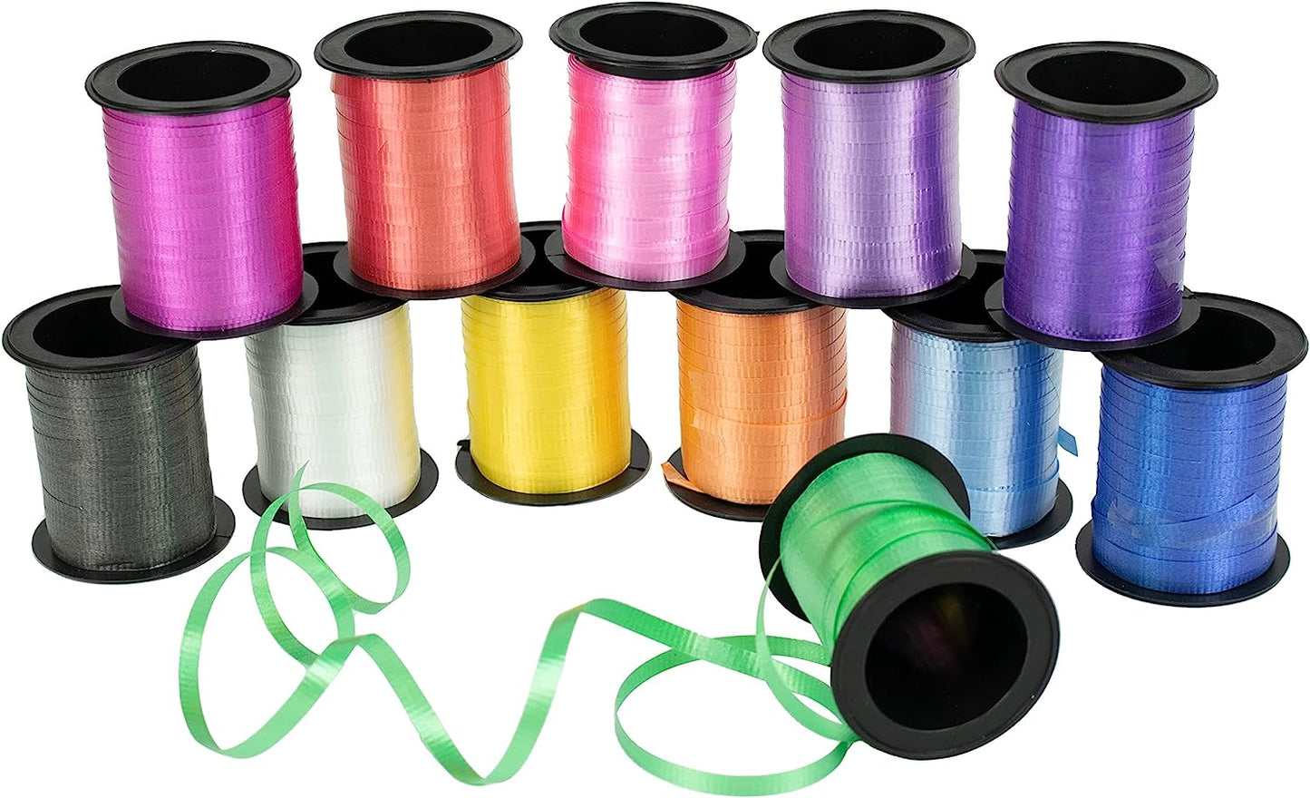 Surtido de cuerdas de globos con cinta para rizar de GIFTEXPRESS (paquete de 12) 