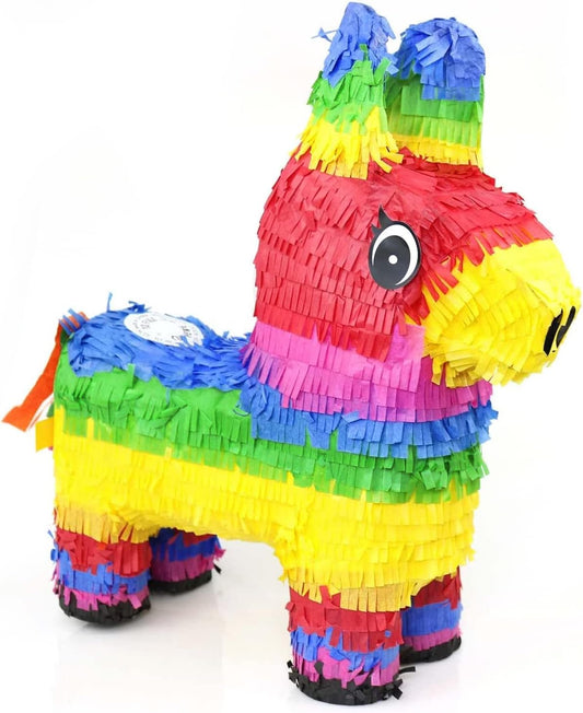GIFTEXPRESS 16 Inch Rainbow Donkey Pinata