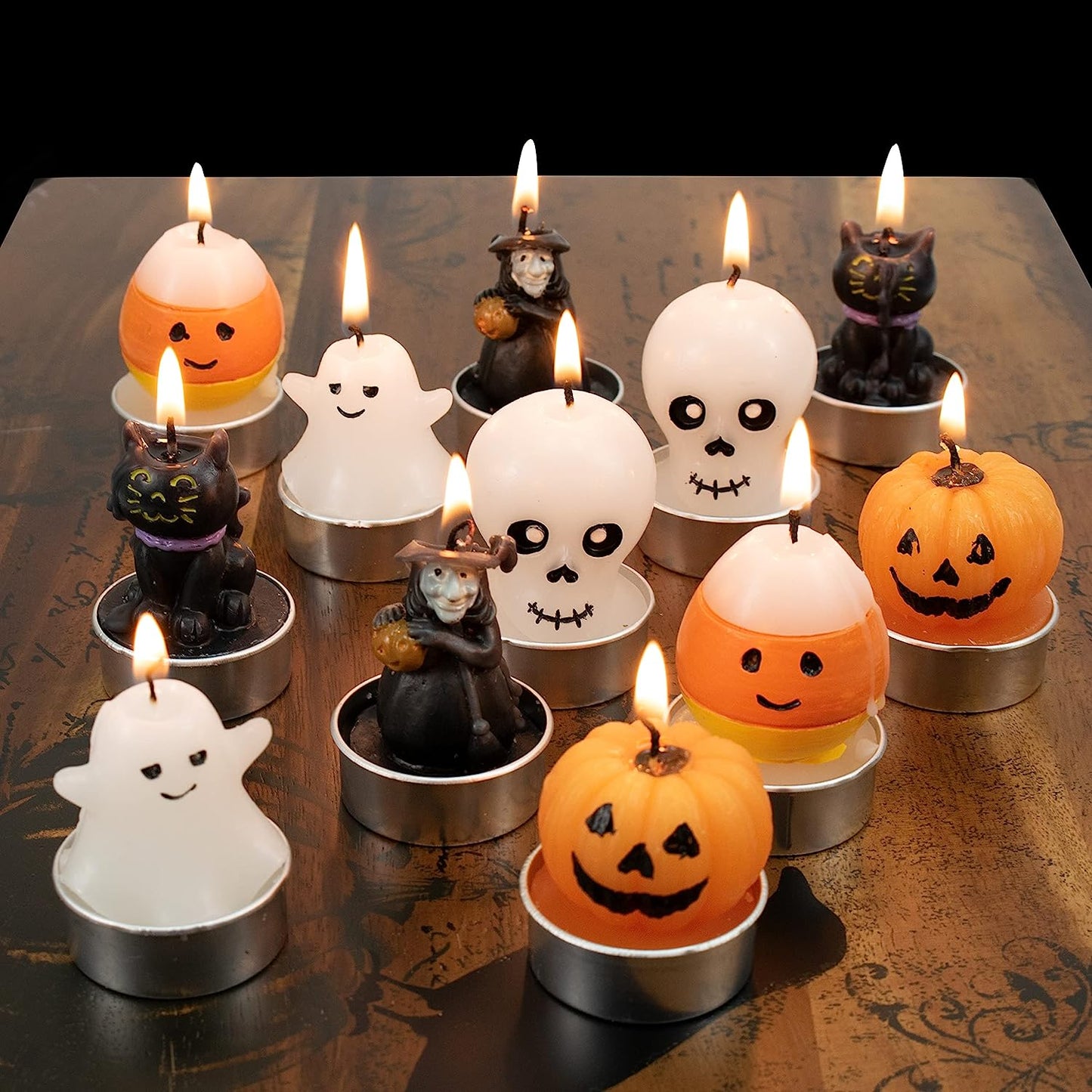 GIFTEXPRESS 12pcs 6 Styles Halloween Candles