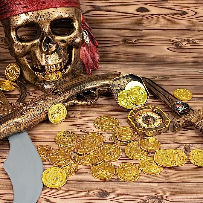 GIFTEXPRESS Accesorios de disfraz de pirata de Halloween de 5 piezas