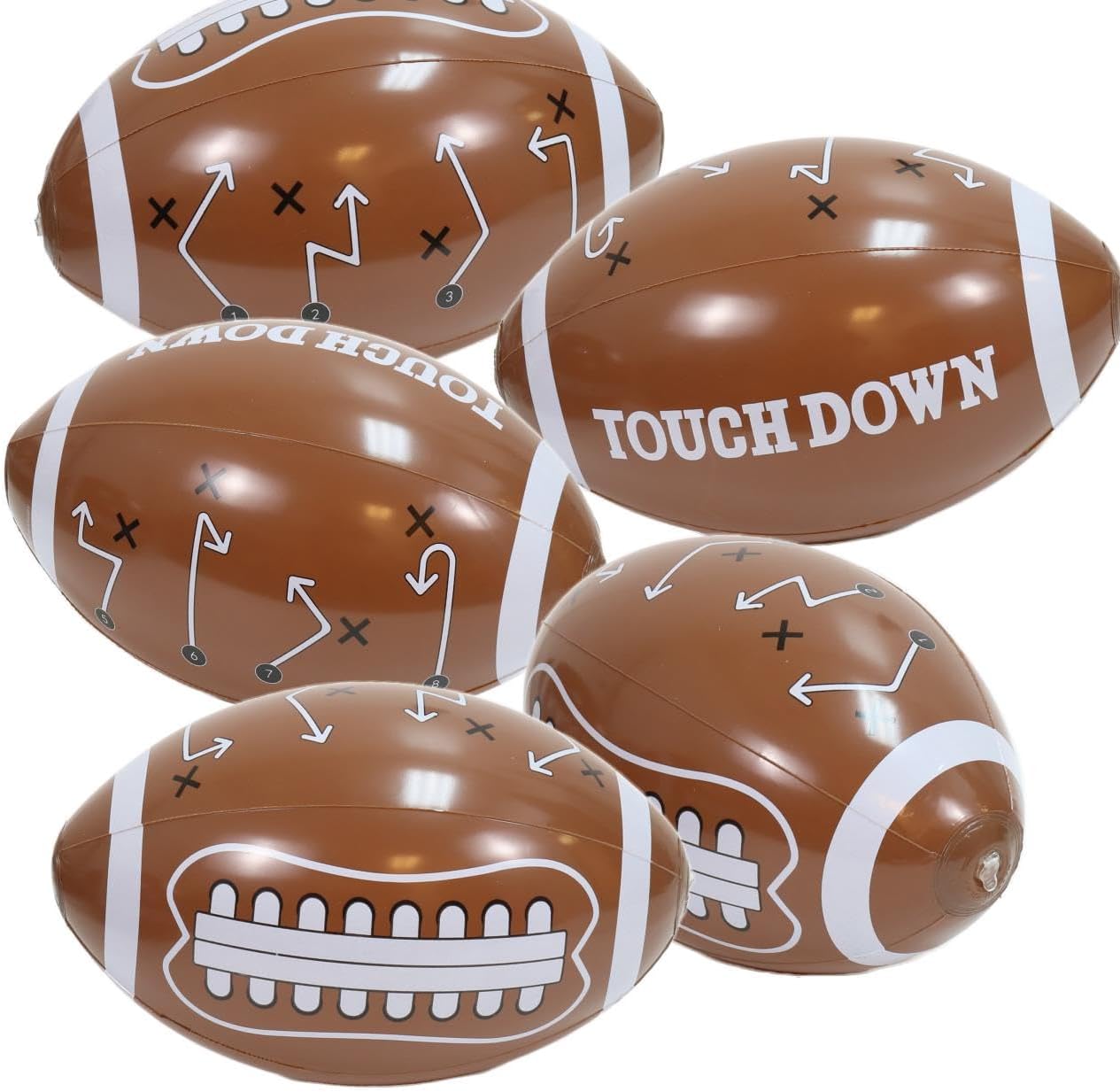 GIFTEXPRESS 12pcs Inflatable Footballs (Pack of 12)