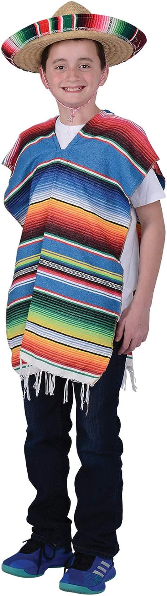 Poncho mexicano para niños GIFTEXPRESS 