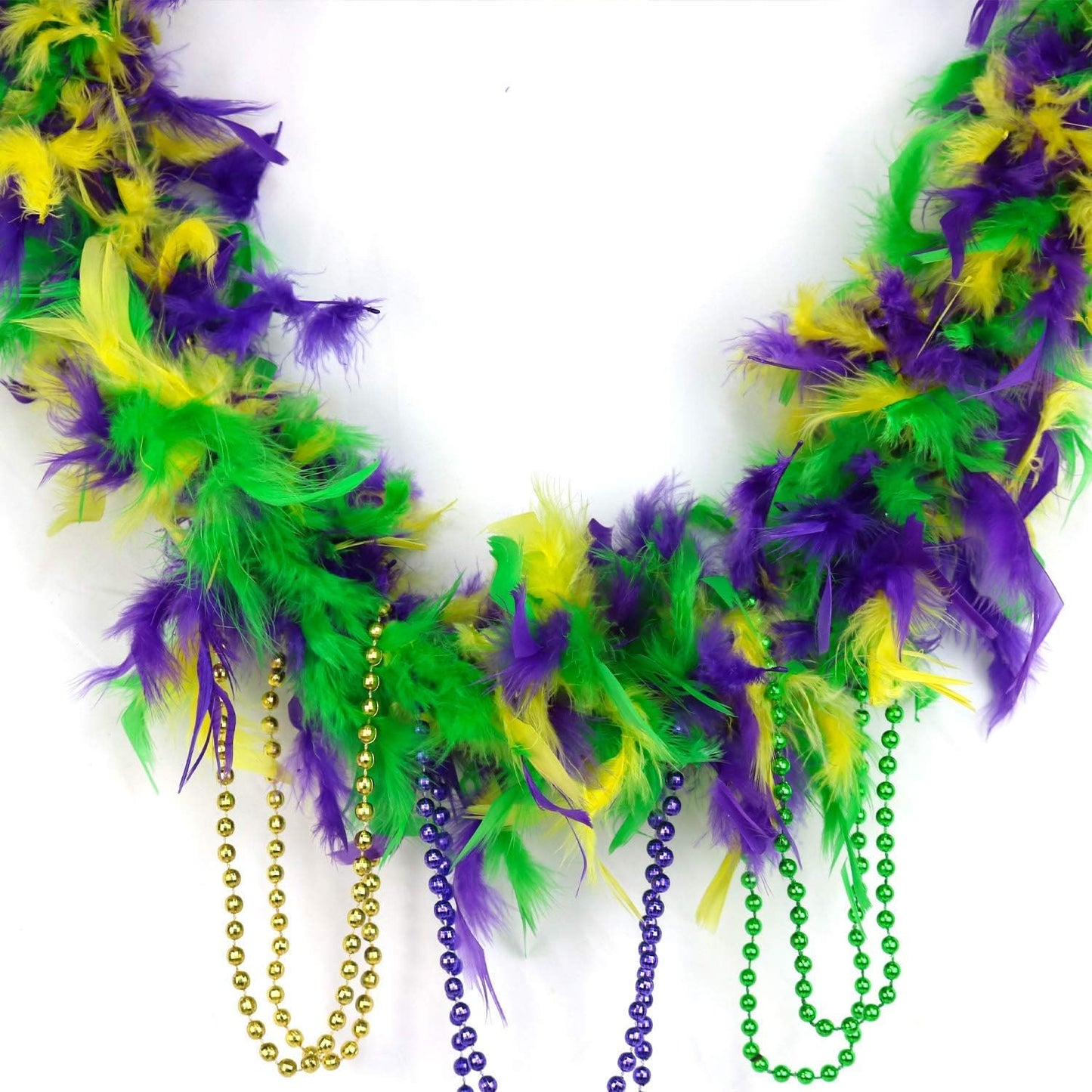 GIFTEXPRESS 6" Mardi Gras Boa Medium Weight Chandelle Feather Scarves (Pack of 2)