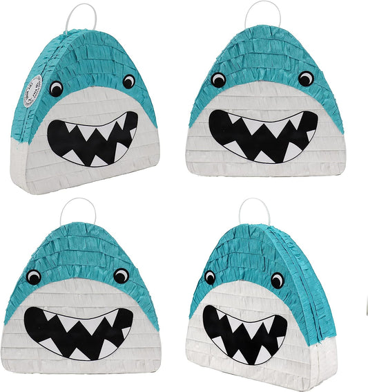 GIFTEXPRESS 8 piñatas pequeñas de tiburón bebé (7.8 x 2.4 x 7 pulgadas) 