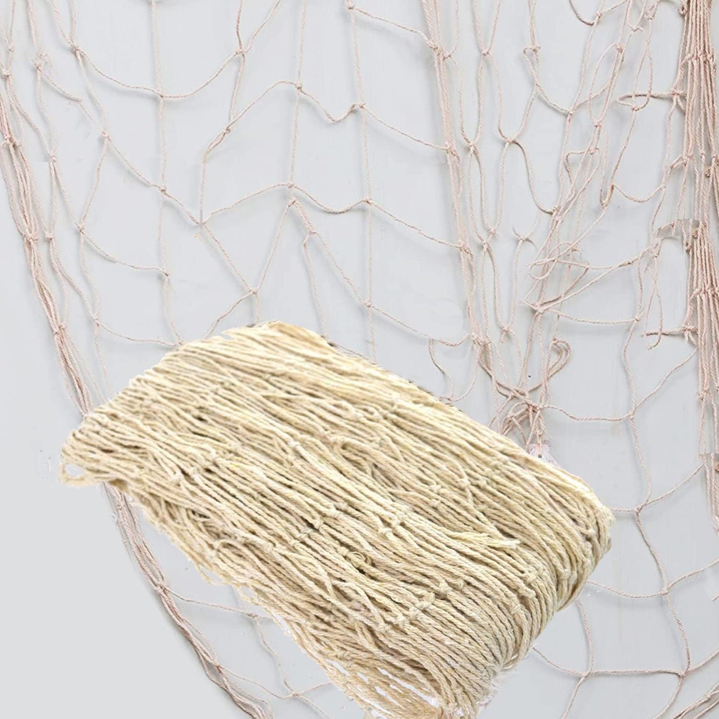 GIFTEXPRESS Natural Cotton Decorative Fishing Net (14 ft x 4 ft)