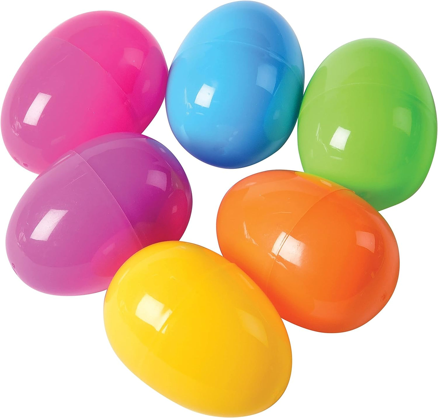 GIFTEXPRESS Pattern Printed Empty Plastic Easter Eggs