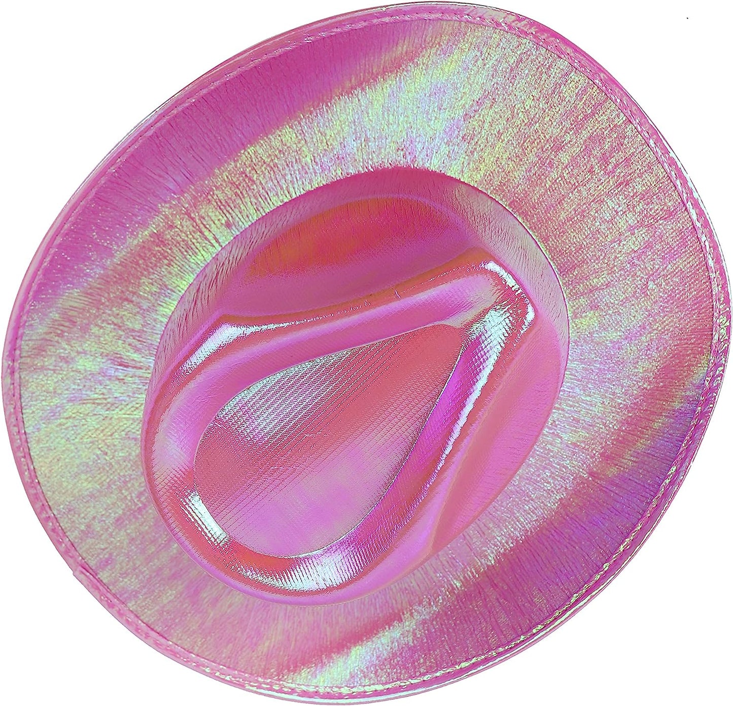 GIFTEXPRESS Sombrero vaquero holográfico espacial rosa 