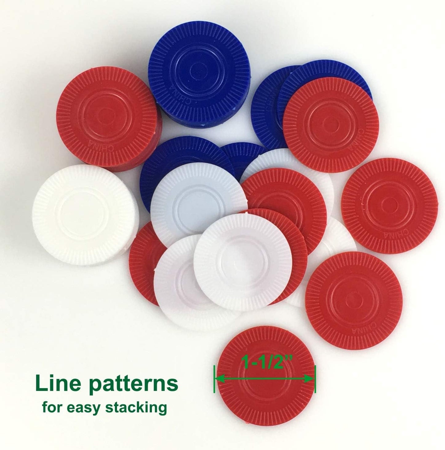 GIFTEXPRESS Plastic Poker Chips (Lot of 300)