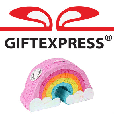 GIFTEXPRESS 6 piezas Mini piñatas arcoíris (8" * 5") 