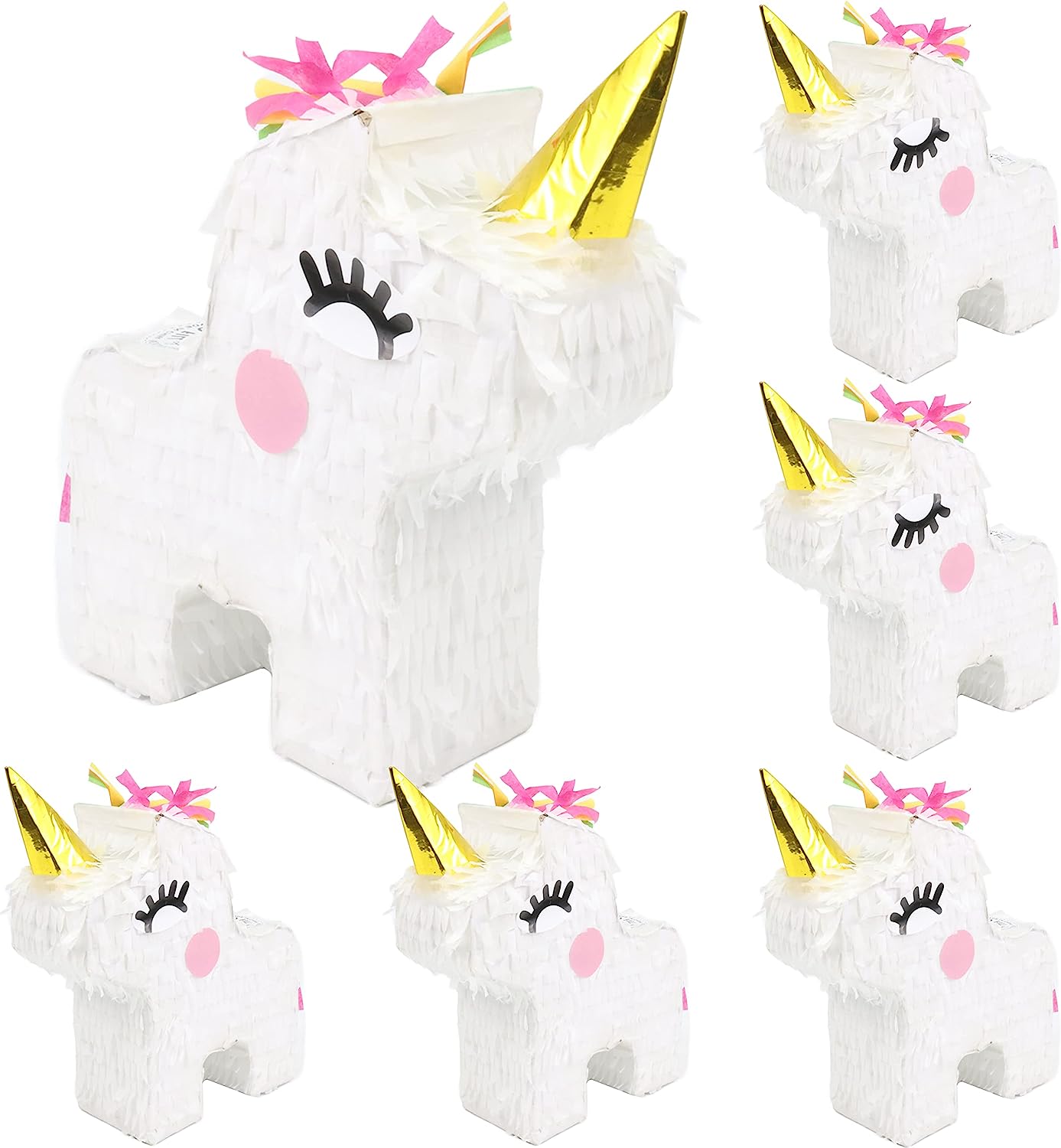 GIFTEXPRESS Mini piñatas de unicornio (8"x6") 