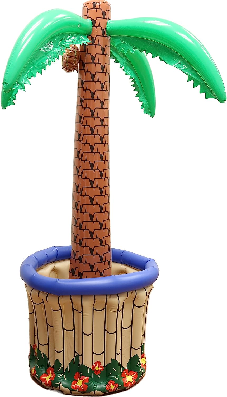 GIFTEXPRESS 72" Palm Tree Cooler Inflable (36"D x 36"W x 72"H) 