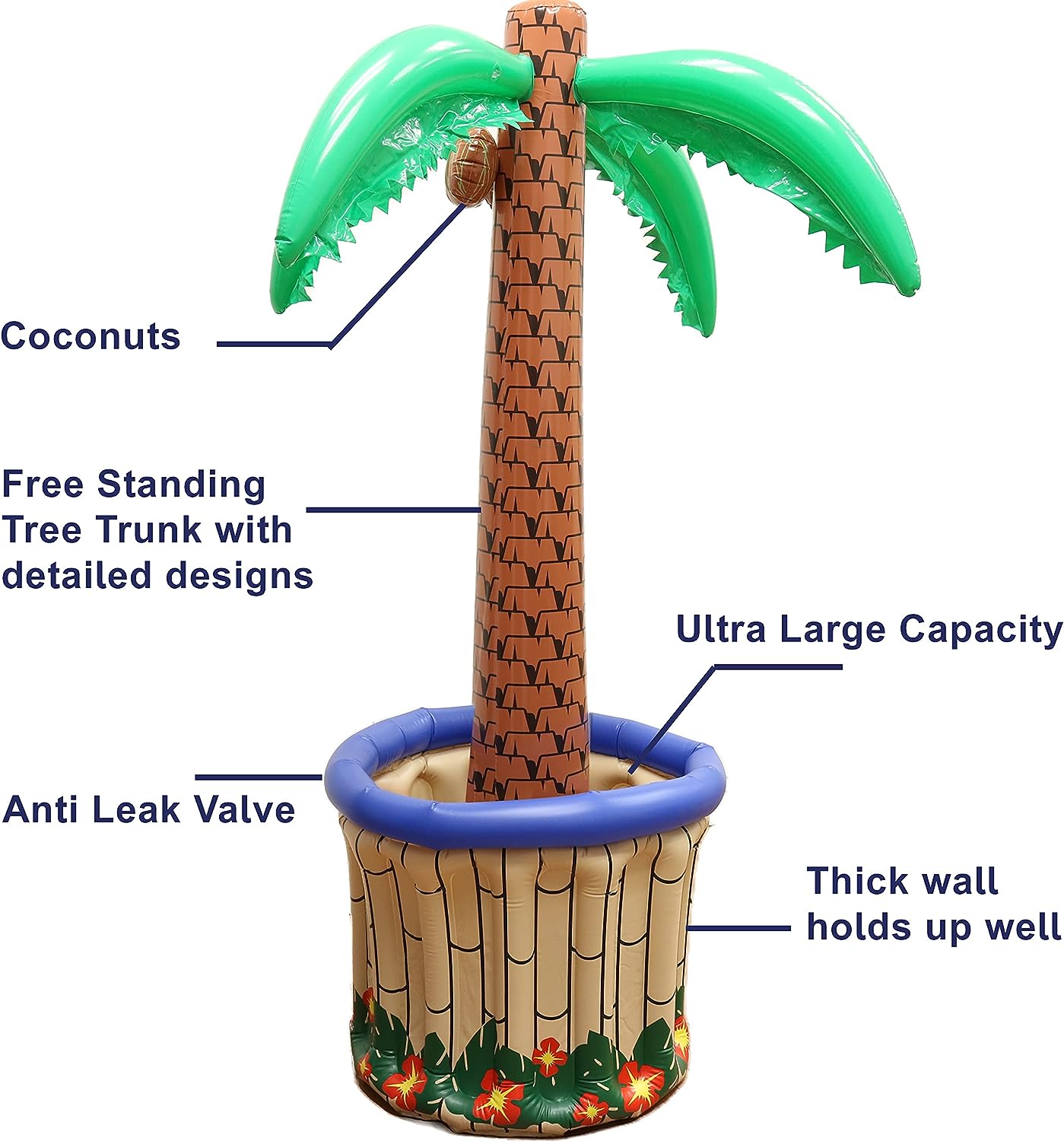 GIFTEXPRESS 72" Palm Tree Cooler Inflatable (36"D x 36"W x 72"H)