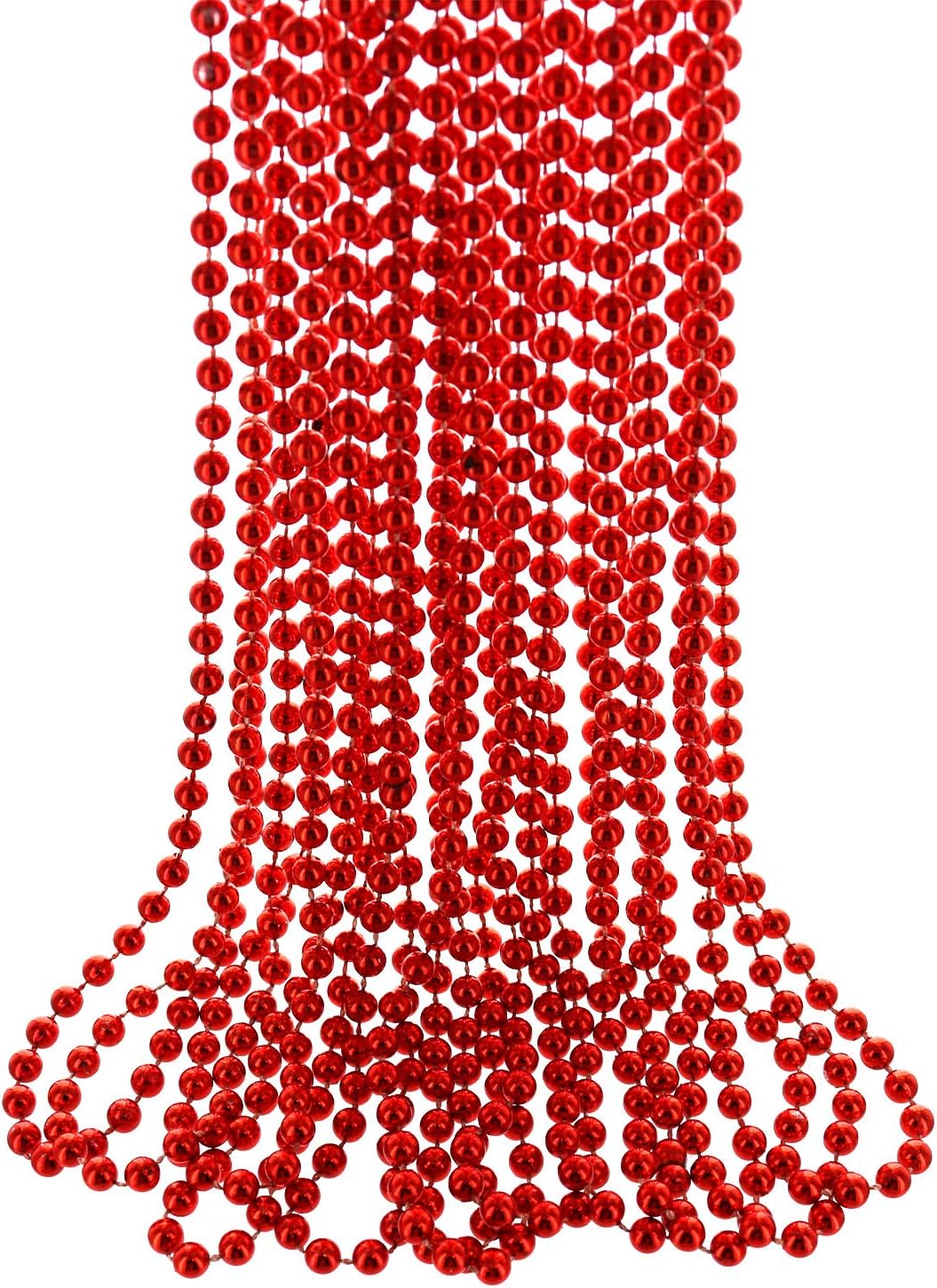 GIFTEXPRESS 33" 7mm Mardi Gras Beads Necklace (Pack of 12)